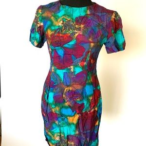 Vintage Multicolor floral mini dress no tags